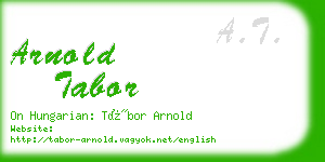 arnold tabor business card